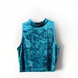 Forever 21 Velvet Crop Top